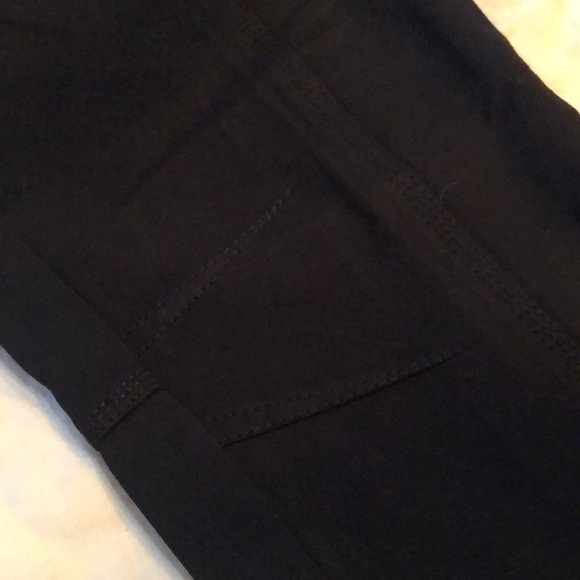 ATM Stretchy High waist straight leg zipper hem, pockets front & back pants - Picture 5 of 12